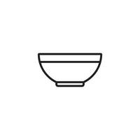 icono de vector de cuenco