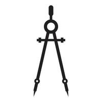 Accurate Tool Architecture Compass Icon vector