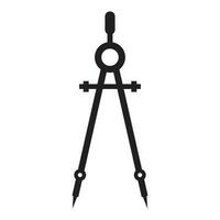 Accurate Tool Architecture Compass Icon vector