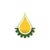 petróleo y engranaje logo vector