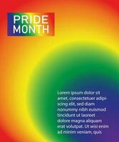 pride month with abstract rainbow background vector