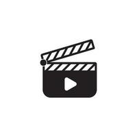 clapper board icon vector