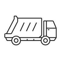 basura camión icono vector