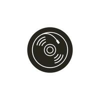 Vinyl music record icon vector