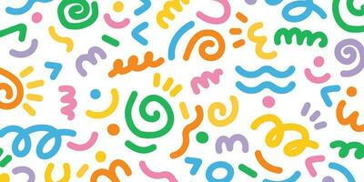 Abstract colorful trendy stroke pattern background vector