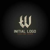 Logo of W alphabet initial Gothic Style icon design vector