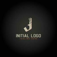 Logo of J alphabet initial Gothic Style icon design vector