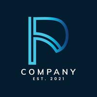 P monogram Enhance Your Brand's Image with a Professional Blue Gradient Alphabet Letter P Logo, Tailored Design for Lettering P vector