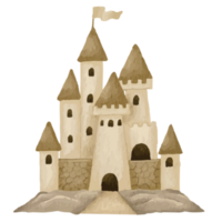 Castle Tower Old ancient gothic tower fortress or fairy citadel Clip art Element Transparent Background png