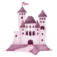 Castle Tower Old ancient gothic tower fortress or fairy citadel Clip art Element Transparent Background png