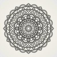 the fusion of sunflower shapes with majestic ornamental shapes.  suitable for henna, tattoos, coloring books vector