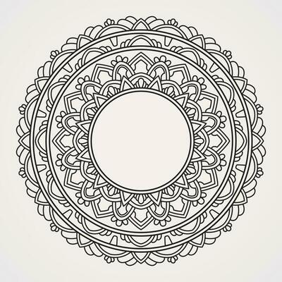 frame mandala pattern  suitable for henna, tattoos, photos, coloring books. islam, hindu,Buddha, india, pakistan, chinese, arab