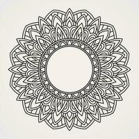 frame circular pattern mandala. suitable for henna, tattoos, photos, coloring books. islam, hindu,Buddha, india, pakistan, chinese, arab vector