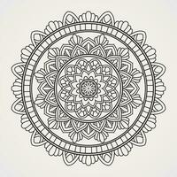 decorative circles in the shape of flower mandalas vector