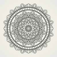 decorative circles in the shape of flower mandalas vector