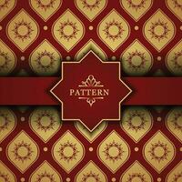 Luxury Patterns by Combining Elegant Gold and Red Colors. mandala designs for prints, flayers, brochures, backgrounds, banners. vector