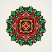 mandala antecedentes decorativo ornamental lleno color. adecuado para alheña tatuajes colorante libros. islam hindú budista India Pakistán chino árabe vector