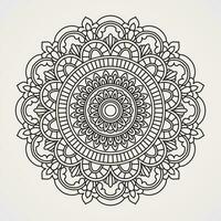 circular symmetrical pattern of mandala shape vector