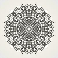 circular symmetrical pattern of mandala shape vector