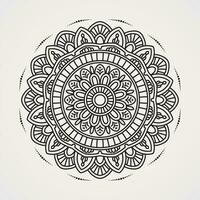 Pagoda-like flower pattern with mandala shape. suitable for henna, tattoos, coloring books vector