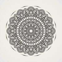 Pagoda-like flower pattern with mandala shape. suitable for henna, tattoos, coloring books vector