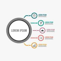 vector negocio modelo para presentaciones creativo concepto para infografía. negocio datos visualización. proceso cuadro. resumen elementos de gráficos, diagramas con pasos, opciones, secciones o proceso.