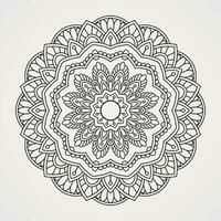 decorativo decoración de mandala flores adecuado para alheña, tatuajes, colorante libros. islam, hindú, buda, India, Pakistán, chino, árabe vector