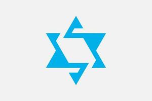 Star of David logo. Vector graphic design