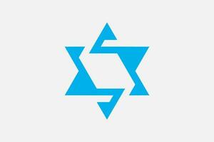 Star of David logo. Vector graphic design