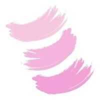 Abstract curved brush stroke in trendy soft pink shades. Vector Textured Design Element for palette.