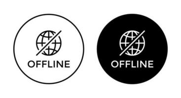 Offline internet icon vector. Off, disconnect network symbol vector