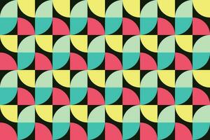 Modern seamless colorful geometry half circle pattern. Abstract geometric background vector