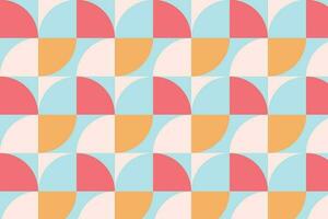 Modern seamless colorful geometry half circle pattern. Abstract geometric background vector