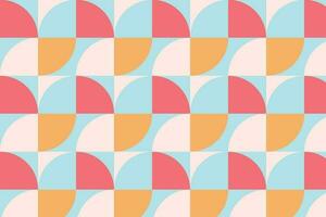 Modern seamless colorful geometry half circle pattern. Abstract geometric background vector