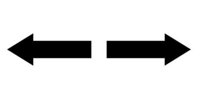 Left and Right arrows directions free vector. Bold arrow sign and arrow pointer icon vector. vector
