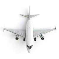 Airplane isolated on white background, generate ai photo