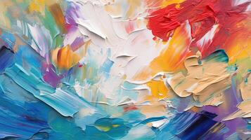 Abstract colorful oil painting background. Illustration photo