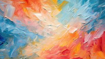 Abstract colorful oil painting background. Illustration photo