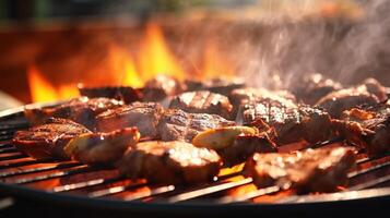 BBQ summer party. Illustration photo