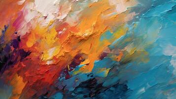 Abstract colorful oil painting background. Illustration photo