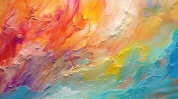 Abstract colorful oil painting background. Illustration photo