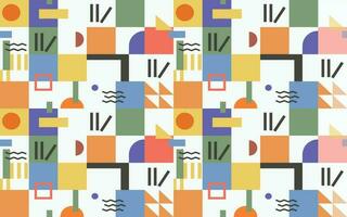 Seamless abstract colorful geometric pattern vector