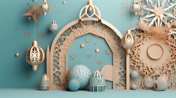 Abstract muslim holiday background. Illustration photo