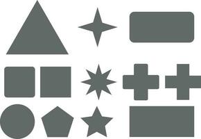 Set of  Graphic design elements , triangle, square, star cross, bolt, Circle , star illustrations vector