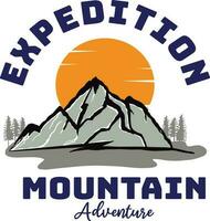 Expedition Base Camp Mountain Adventure Vector Graphic Design