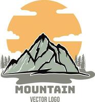 mountains with trees Vector illustration