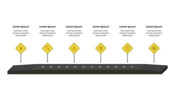 Roadmap business infographic template design vector