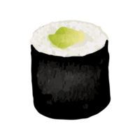 sushi japansk mat klämma konst element transparent bakgrund png