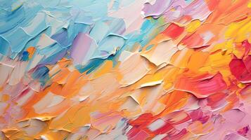 Abstract colorful oil painting background. Illustration photo