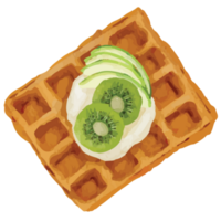 waffle panqueca grampo arte elemento transparente fundo png